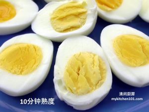 不同熟度的水煮蛋10分钟熟度