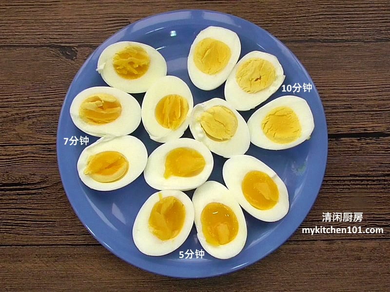 不同熟度的水煮蛋