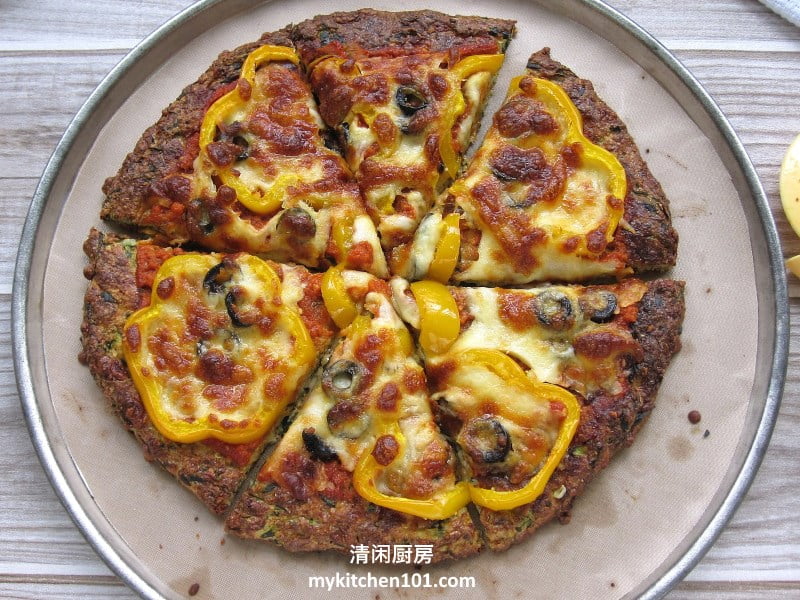 低碳西葫芦饼皮披萨