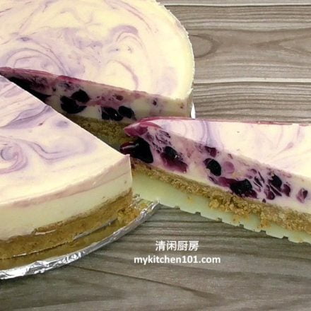 蓝莓柠檬免烤芝士蛋糕