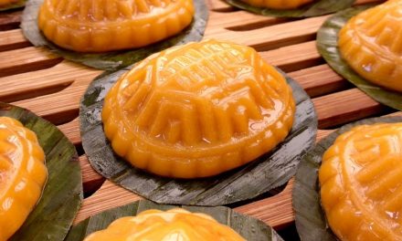 橙薯红龟糕 (花生馅)