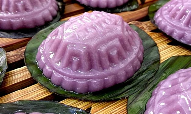 紫薯红龟糕 (咸绿豆馅)- 色香味俱佳