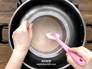 用白米制作红豆砵仔糕