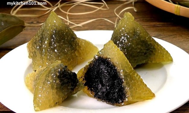 黑芝麻馅水晶碱水粽 (沙谷碱水粽)-传统与现代的完美结合
