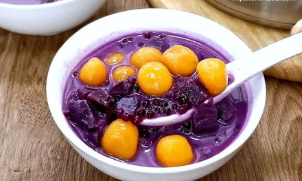 紫薯西米露 + 橙薯粉圆 (地瓜圆)