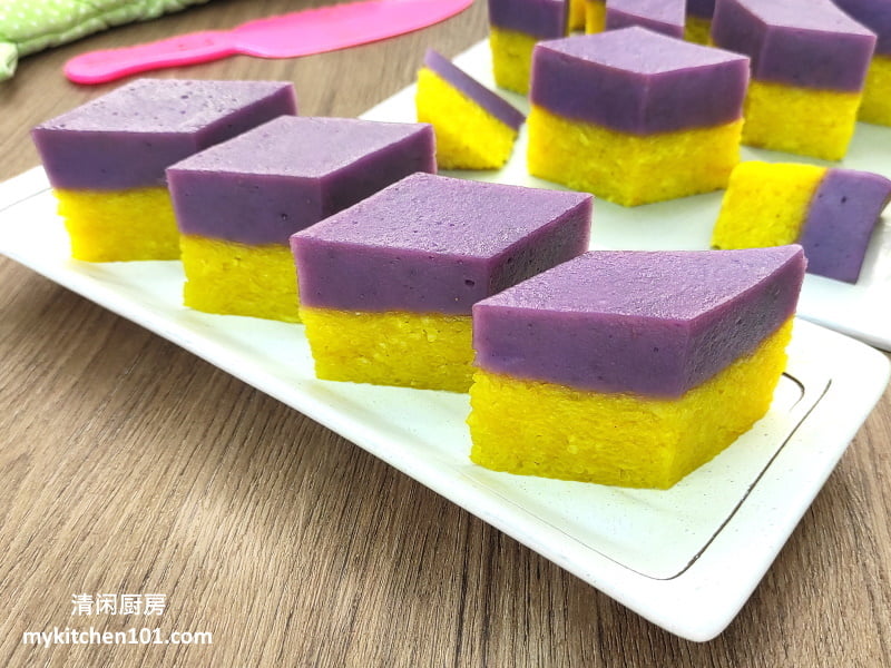 紫薯黄姜糯米糕